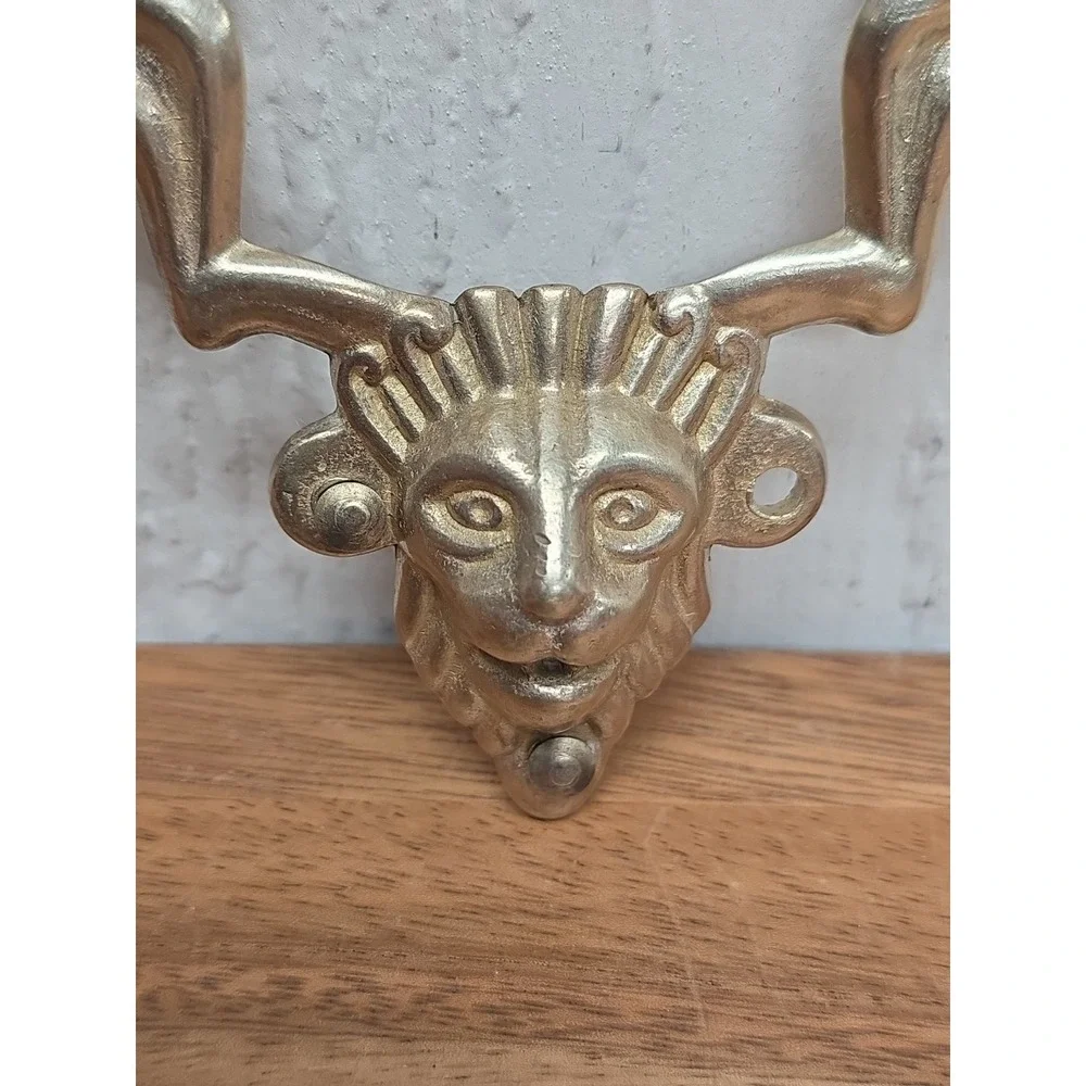 Antique Lion Face Bail Pull Drawer Hardware Cabinet Cupboard Door Handles Ornate